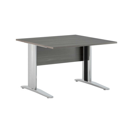 Scrivania lineare Easy - 80 x 80 x 72 cm - Frassino toscano/grigio cromato