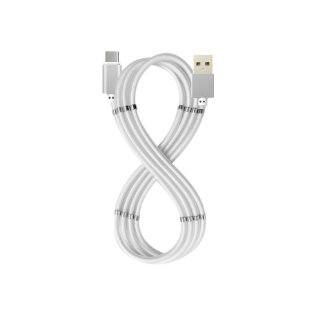 Celly Cablemag - Cavo USB - USB (M) a USB-C (M) - 2.4 A - 1 m - bianco