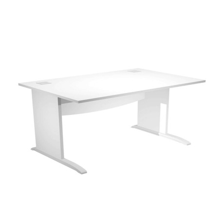 Scrivania Operativa Agorà Basic - fianchi a L melaminico - 120 x 80 x H 73 cm - bianco