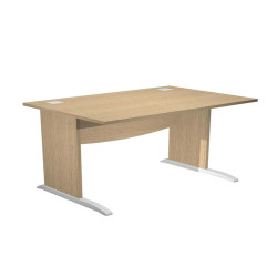 Scrivania Operativa Agorà Basic - fianchi a L melaminico - 120 x 80 x H 73 cm - rovere