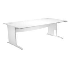 Scrivania Operativa Agorà Basic - fianchi a L melaminico - 140 x 80 x H 73 cm - bianco