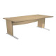 Scrivania Operativa Agorà Basic - fianchi a L melaminico - 140 x 80 x H 73 cm - rovere