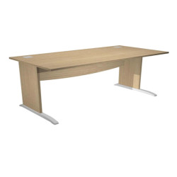 Scrivania Operativa Agorà Basic - fianchi a L melaminico - 140 x 80 x H 73 cm - rovere