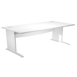 Scrivania Operativa Agorà Basic - fianchi a L melaminico - 160 x 80 x H 73 cm - bianco
