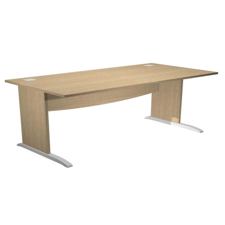 Scrivania Operativa Agorà Basic - fianchi a L melaminico - 160 x 80 x H 73 cm - rovere