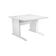 Scrivania Operativa Agorà Basic - fianchi a L melaminico - 80 x 80 x H 73 cm - bianco