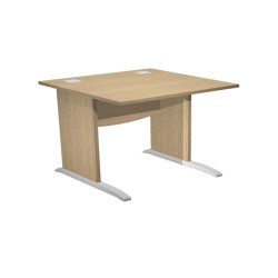 Scrivania Operativa Agorà Basic - fianchi a L melaminico - 80 x 80 x H 73 cm - rovere