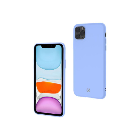 Celly CANDY - Cover per cellulare - silicone soft touch - viola zucchero filato - per Apple iPhone 11 Pro