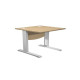 Scrivania Operativa Agorà Basic - fianchi a L metallo - 80 x 80 x L 73 cm - rovere