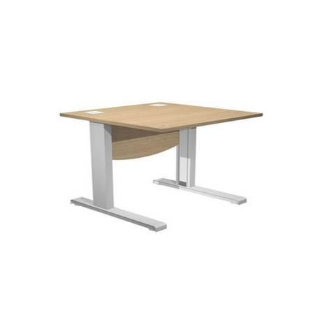 Scrivania Operativa Agorà Basic - fianchi a L metallo - 80 x 80 x L 73 cm - rovere