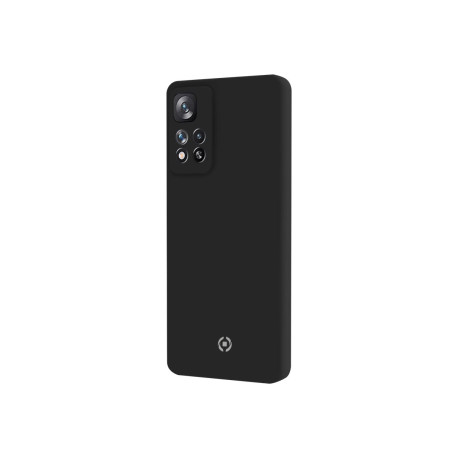 Celly Cromo - Cover per cellulare - poliuretano termoplastico (TPU) rivestito di silicone - nero - per Xiaomi Redmi Note 11, No