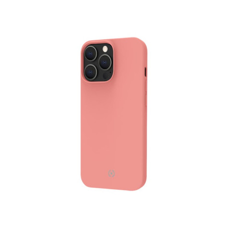 Celly Cromo - Cover per cellulare - poliuretano termoplastico (TPU) rivestito di silicone - rosa blush - per Apple iPhone 14 Pr