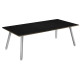Scrivania Skinny Metal - 120 x 80 x H 74,4 cm - bianco / nero venato