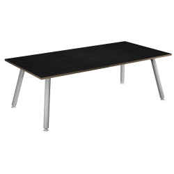 Scrivania Skinny Metal - 120 x 80 x H 74,4 cm - bianco / nero venato