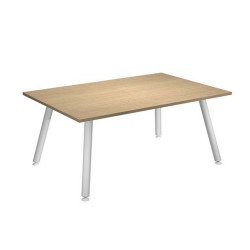 Scrivania Skinny Metal - 120 x 80 x H 74,4 cm - bianco / rovere