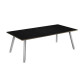 Scrivania Skinny Metal - 140 x 80 x H 74,4 cm - bianco / nero venato