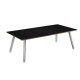 Scrivania Skinny Metal - 160 x 80 x H 74,4 cm - bianco / nero venato