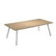 Scrivania Skinny Metal - 160 x 80 x H 74,4 cm - bianco / rovere