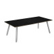 Scrivania Skinny Metal - 180 x 80 x H 74,4 cm - bianco / nero venato