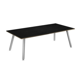 Scrivania Skinny Metal - 180 x 80 x H 74,4 cm - bianco / nero venato