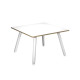 Scrivania Skinny Metal - 80 x 80 x H 74,4 cm - bianco