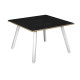 Scrivania Skinny Metal - 80 x 80 x H 74,4 cm - bianco / nero venato