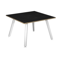 Scrivania Skinny Metal - 80 x 80 x H 74,4 cm - bianco / nero venato