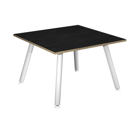 Scrivania Skinny Metal - 80 x 80 x H 74,4 cm - bianco / nero venato