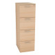 Classificatore - 4 cassetti - 49 x 55 x 141,2 cm - faggio