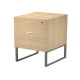 Cassettiera Essence - 3 cassetti - con supporto metal - 41,5 x 49,5 x 57,6 cm - Rovere/Antracite
