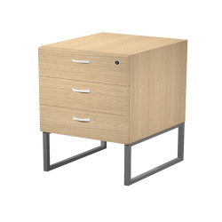 Cassettiera Essence - 3 cassetti - con supporto metal - 41,5 x 49,5 x 57,6 cm - Rovere/Antracite