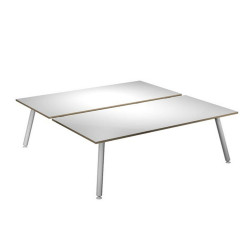 Scrivania Skinny Metal a 2 postazioni contrapp. - 180 x 166 cm - bianco