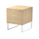 Cassettiera Essence - 3 cassetti - con supporto metal - 41,5 x 49,5 x 57,6 cm - Rovere/Bianco
