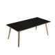 Scrivania Woody - 120 x 80 x H 74,4 cm - rovere / nero venato