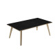 Scrivania Woody - 140 x 80 x H 74,4 cm - rovere / nero venato
