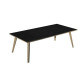 Scrivania Woody - 160 x 80 x H 74,4 cm - rovere / nero venato