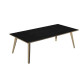 Scrivania Woody - 180 x 80 x H 74,4 cm - rovere / nero venato