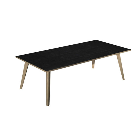 Scrivania Woody - 180 x 80 x H 74,4 cm - rovere / nero venato