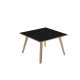 Scrivania Woody - 80 x 80 x H 74,4 cm - rovere / nero venato