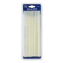 Colla termofusibile - in stick - lunghezza 20 cm - diametro 1,1 cm - Iternet - blister da 12 refill (227 gr)