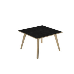 Scrivania Woody - 80 x 80 x H 74,4 cm - rovere / nero venato
