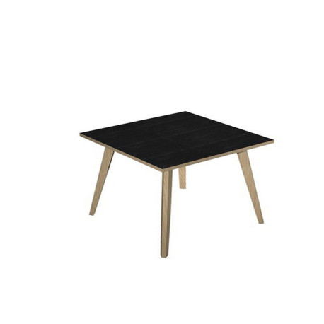 Scrivania Woody - 80 x 80 x H 74,4 cm - rovere / nero venato