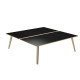Scrivania Woody a 2 postazioni contrap. - 160 x 166 cm - rovere / nero venato