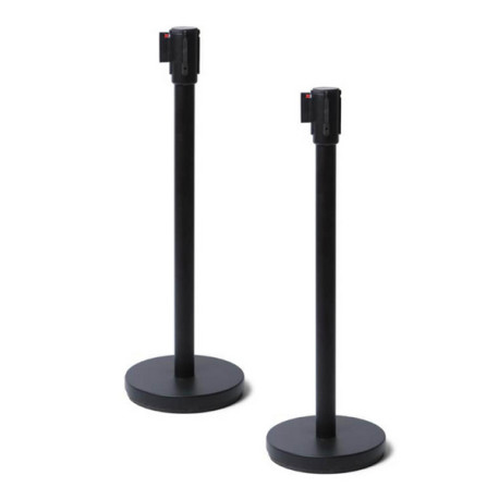 Colonnina segnapercorso - nero - con nastro nero 250 cm