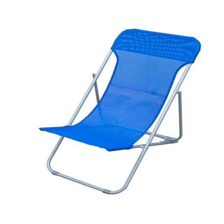 Sdraio pieghevole Beach - 70 x 72 x 45 cm - acciaio verniciato/texilene - blu - Garden Friend