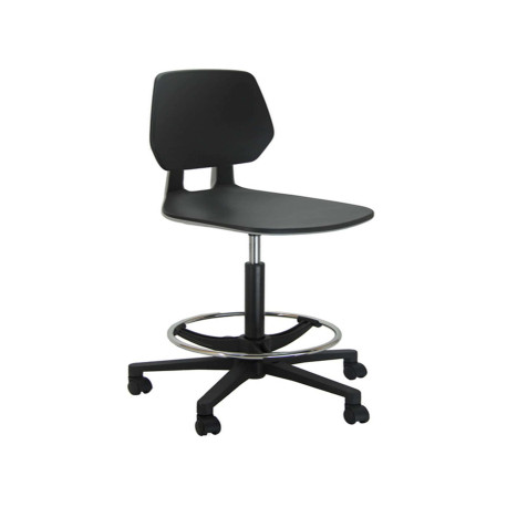 Sedia alta tecnigrafo ESOS PG - PPL - con poggiapiedi - nero - Unisit