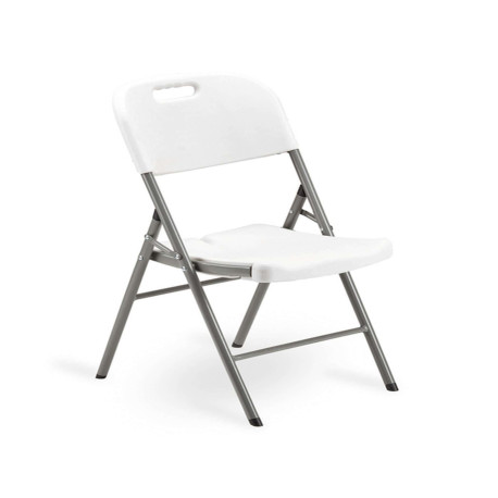 Sedia Horeca - pieghevole - 88 x 50 x 45 cm - acciaio/HDPE - bianco - Garden Friend
