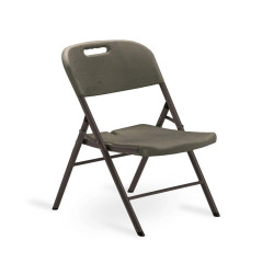 Sedia Horeca - pieghevole - 88 x 50 x 45 cm - acciaio/HDPE - noce - Garden Friend