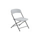 Sedia pieghevole - 43x43x83 cm - polietilene/acciaio verniciato - bianco - Serena Group