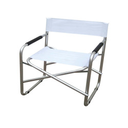 Sedia pieghevole Regista - 79 x 47 x 57 cm - alluminio/PVC - bianco - Garden Friend